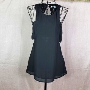 NAKED ZEBRA Black Cut Out Blouse‎ Small